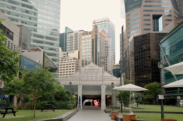 Raffles Place Est Centre Quartier Financier Singapour Situé Sud Embouchure — Photo