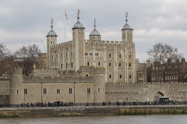 Una Splendida Vista Della Torre Londra Lungo Tamigi Nel Regno — Foto Stock