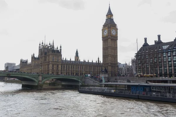Una Splendida Vista Del Big Ben Tamigi Westminster Londra Regno — Foto Stock