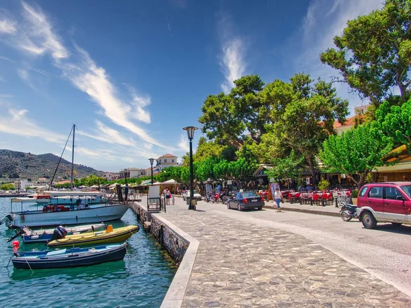 Eine Straßenansicht Der Stadt Skopelos Auf Der Wunderschönen Insel Der — Stockfoto
