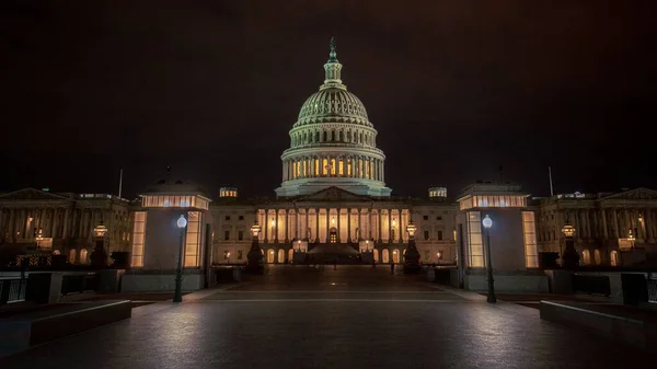 United States Capitol Building Washington Noite — Fotografia de Stock