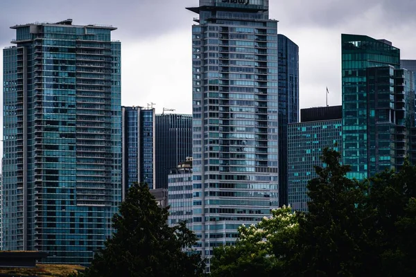 Centrum Vancouveru Budovy Mrakodrapy — Stock fotografie