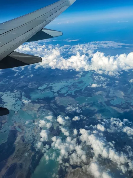 Scenic Shot Caribbean Islands Airplane — Stock Photo, Image