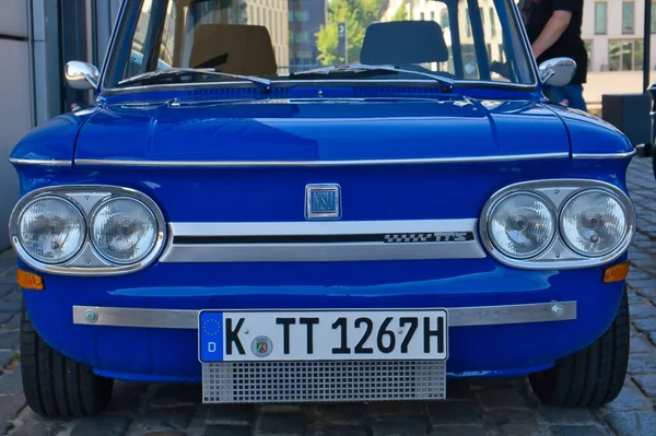 Blauwe Nsu Prinz Tts Uit Zestiger Jaren Vintage Autoshow Keulen — Stockfoto