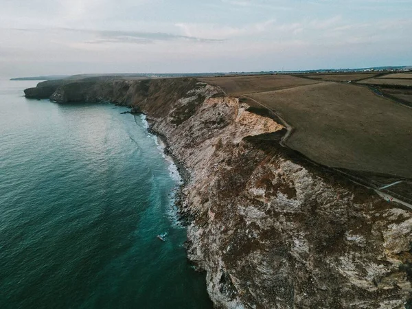 Вид Воздуха Красивые Горы Моря Летом — стоковое фото