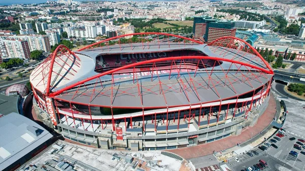 Letecký Pohled Stadion Benfica Domov Benfica Fotbalový Klub — Stock fotografie