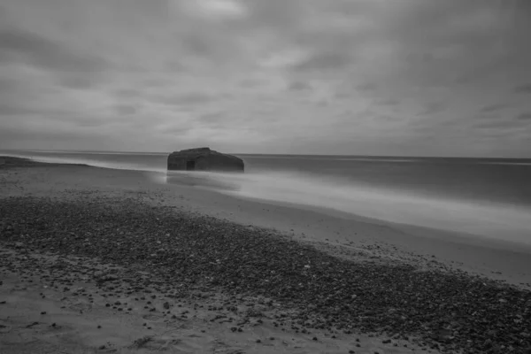 Vecchio Bunker Nazista Sulla Spiaggia Dello Jutland Danimarca — Foto Stock