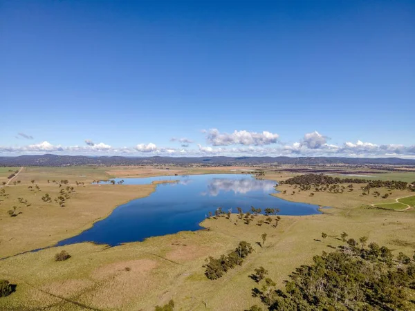 Letecký Výhled Přehradu Rangers Valley Nový Jižní Wales Austrálie — Stock fotografie