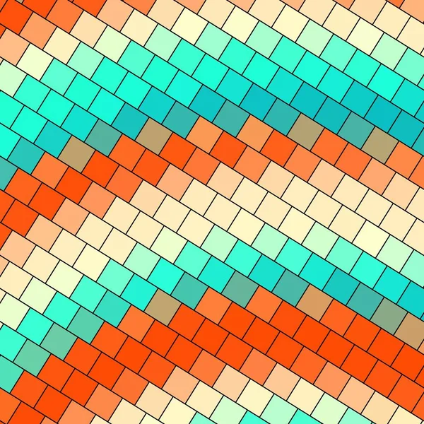 Abstrakt Quadratisch Bunt Palette Ziegel Wand Textur Hintergrund Mit Geometrischen — Stockfoto