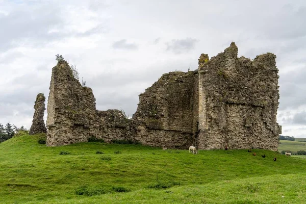 Bewcastle Castle Cumbria Großbritannien Erbaut Zwischen 1340 Und 1360 Unter — Stockfoto