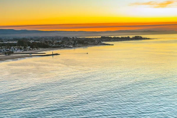 Beautiful View Sea Town Sunset Santa Cruz California — Stock Photo, Image