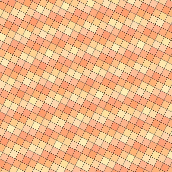 diamond square shaped abstract mosaic tiles pattern with Diagonal symmetrical repeating beige squares or mesh of squares or cells checkered background