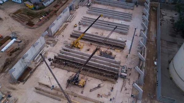 Een Luchtfoto Van Een Sojabonen Verwerkende Fabriek Argentinië — Stockfoto