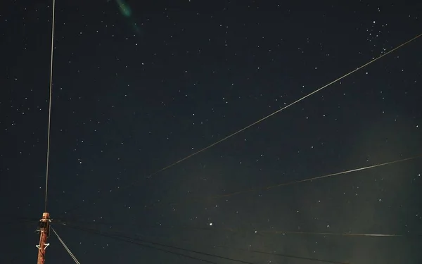 Astrofotografie Van Nachtelijke Hemel Met Fonkelende Sterren — Stockfoto