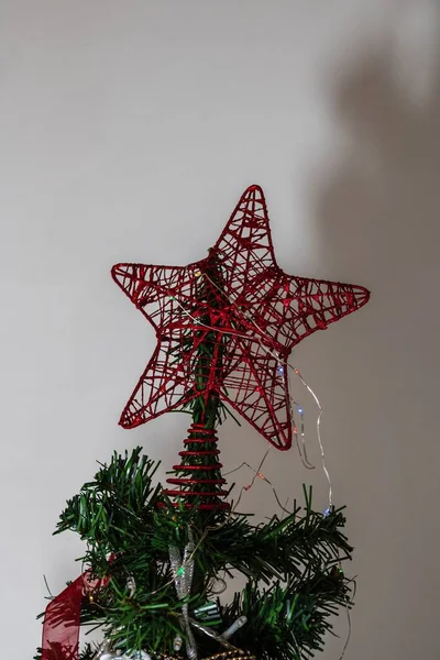 Beaux Ornements Décorations Noël Suspendus Sur Arbre Noël — Photo
