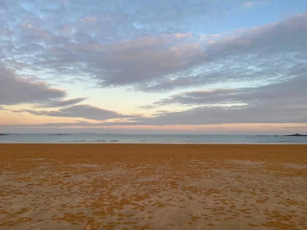 Une Belle Vue Sur Plage Coucher Soleil — Photo