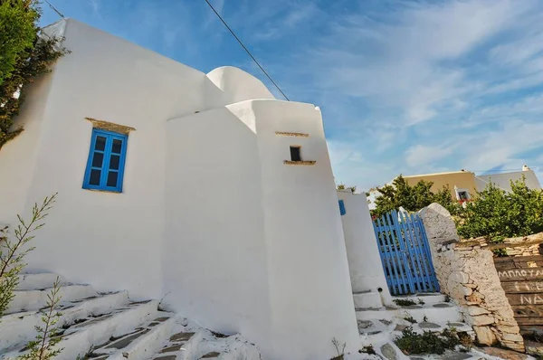 Krásná Architektura Obce Chora Ostrově Sikinos Řecko — Stock fotografie