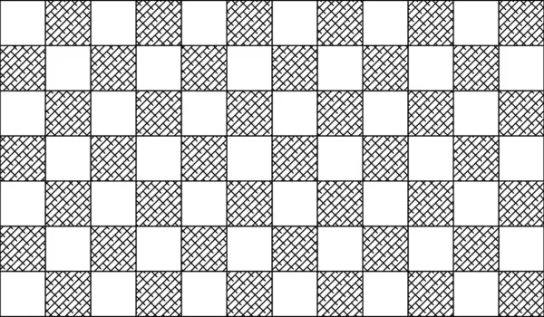 Illustrated Black White Checkered Seamless Pattern — Stock Photo, Image