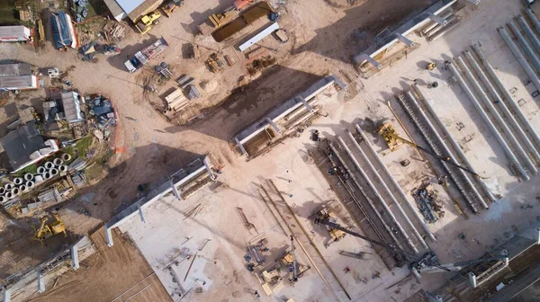 Een Luchtfoto Van Een Sojabonen Verwerkende Fabriek Argentinië — Stockfoto