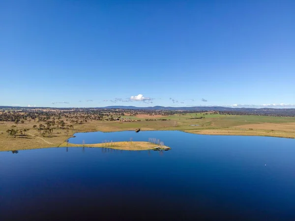 Letecký Výhled Přehradu Rangers Valley Nový Jižní Wales Austrálie — Stock fotografie