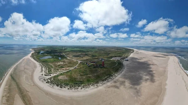 Вид Воздуха Маяк Острове Тексел Нидерланды — стоковое фото