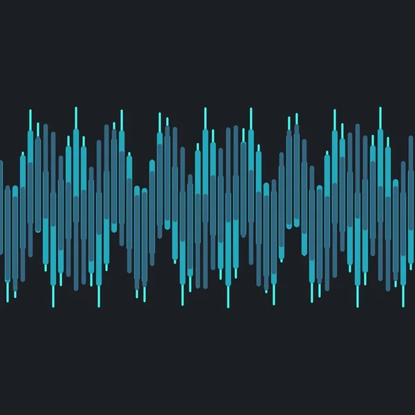 sound wave on a black HUD graphics chart or waveform of multicolored multiple vertical lines or bar background concept of Financial business statistic