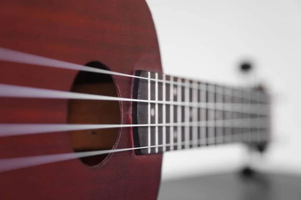 Nahaufnahme Einer Viersaitigen Ukulele — Stockfoto