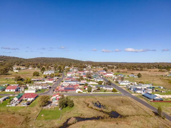 Panoramatický Výhled Město Emmaville Lesním Pozadí Austrálie — Stock fotografie