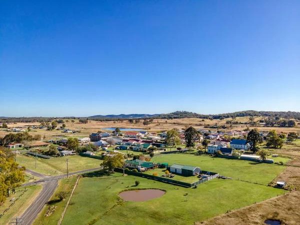 Drone Filmado Bairro Emmaville Austrália Com Bela Natureza Colinas Fundo — Fotografia de Stock