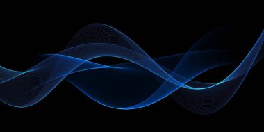 Güzel soyut mavi akış dalga arkaplanı