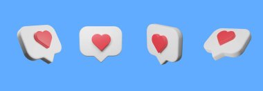 3D aşk mı yoksa Simge illüstrasyonu gibi mi?