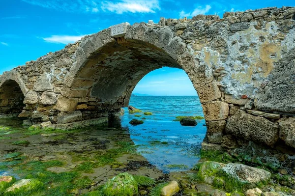 Zakynthos Venetian Bridge Clear Transparent Sea Greece — Stock Photo, Image
