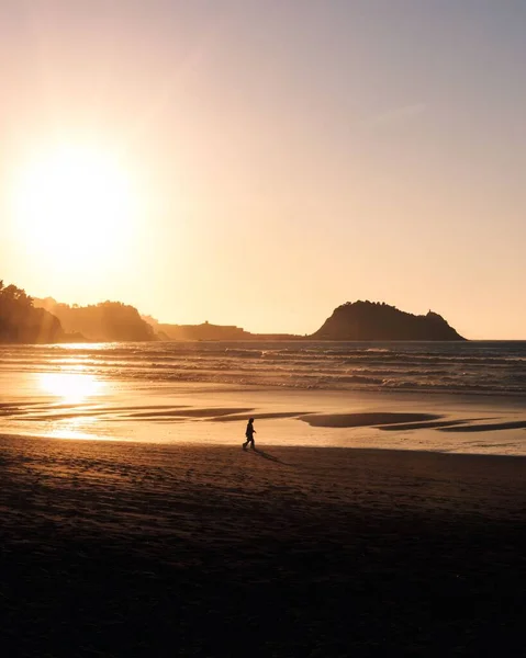 Una Vista Affascinante Della Costa Tramonto — Foto Stock