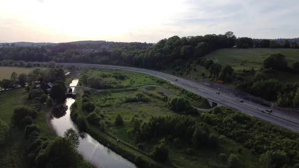 Eine Luftaufnahme Des Dordogne Tals — Stockfoto