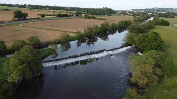 Una Vista Aérea Del Valle Dordogne — Foto de Stock