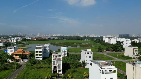 Una Vista Aerea Del Più Grande Paesaggio Urbano Chi Minh — Foto Stock