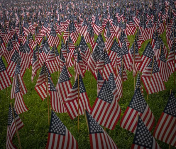 Düşen askerlerin anma töreninde bir Amerikan Bayrağı