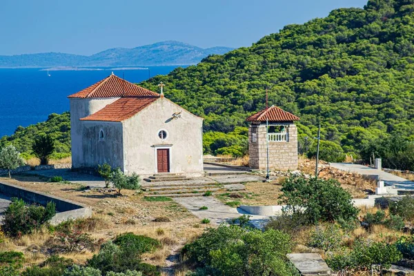 Kerk Van Heilige Drie Eenheid Eiland Vrgada Kroatië 17E Eeuw — Stockfoto