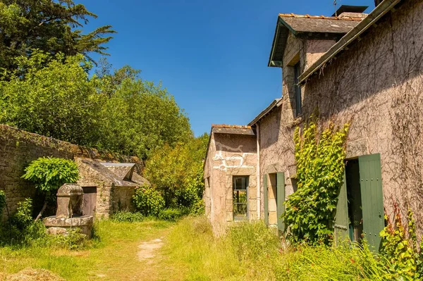 Brittany Ile Aux Moines Island Morbihan Gulf Typical Houses Village — Stock Photo, Image