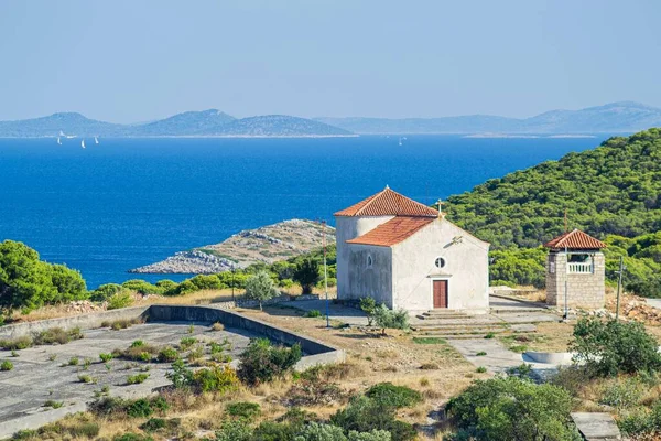 Die Kirche Der Heiligen Dreifaltigkeit Insel Vrgada Kroatien Jahrhundert — Stockfoto