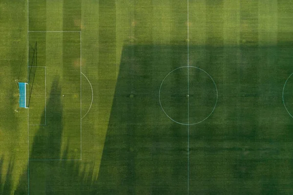 Letecký Pohled Fotbalové Hřiště — Stock fotografie