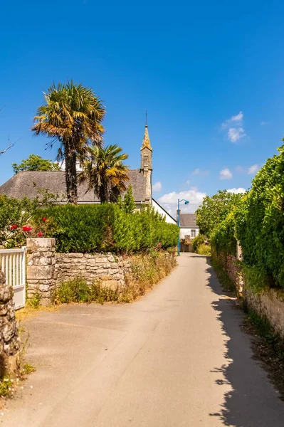 Bretagne Eiland Ile Aux Moines Golf Van Morbihan Typische Huizen — Stockfoto