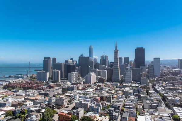 San Francisco Letecký Pohled Finanční Čtvrti Centru Města — Stock fotografie