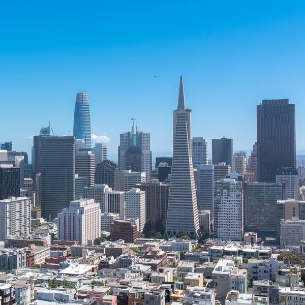 San Francisco Financial District Şehrin Havadan Görünümü — Stok fotoğraf