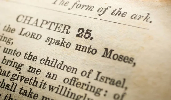 Close Old English Antique Holy Bible — Stock Photo, Image