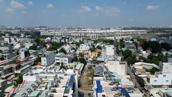 Antenn Syn Den Största Chi Minh Stadsbilden Vietnam — Stockfoto