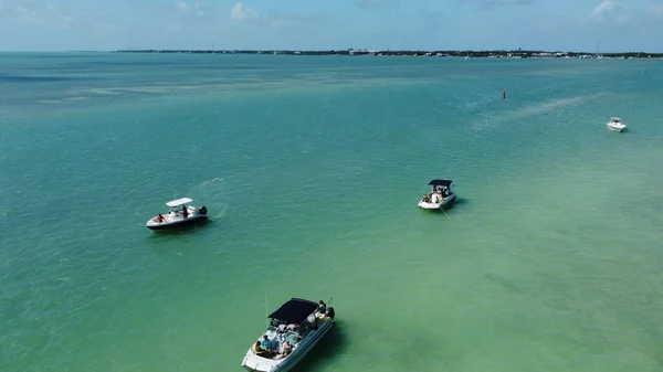 Foto Aerea Dell Islamorada Sand Bar Nelle Florida Keys Scattata — Foto Stock