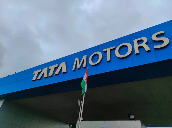 Een Gujarat Tata Motors Vlag Begroeting Augustus Januari Foto — Stockfoto