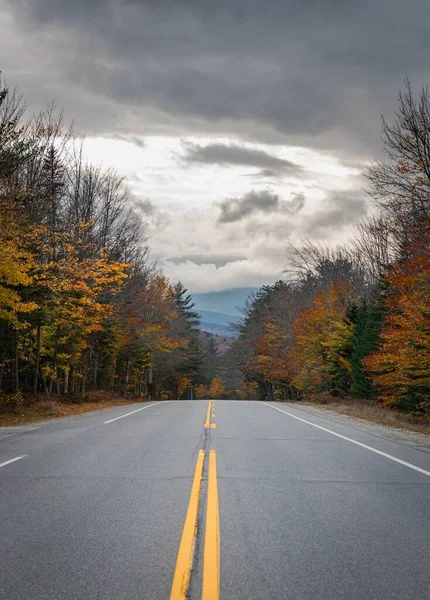 Uma Bela Vista Uma Estrada Nova Inglaterra — Fotografia de Stock
