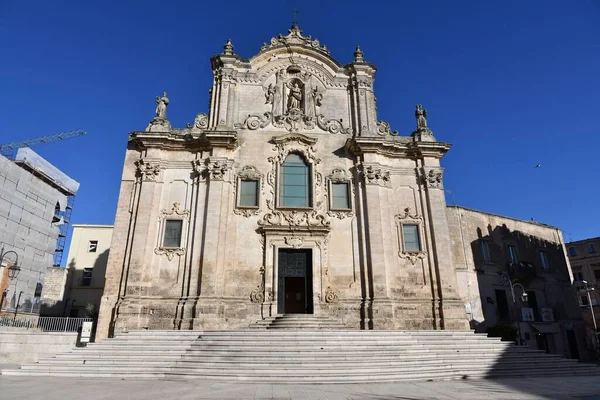 Gevel Van Kathedraal Van Maera Oude Stad Basilicata Regio — Stockfoto